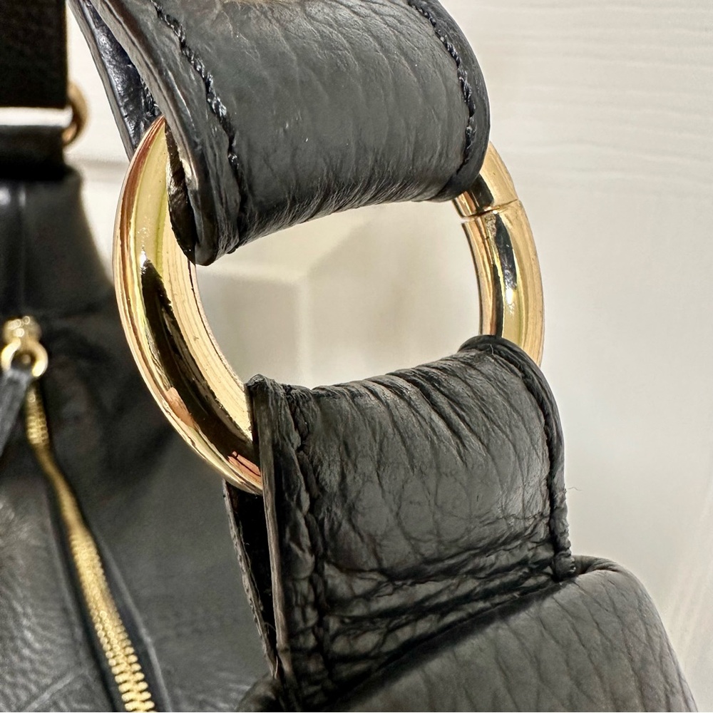 Quince Hobo Bag Italian Pebbled Leather Black - Picture 7 of 12